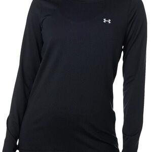Under Armour Women's Heatgear Long-sleeve T-Shirt Large Black